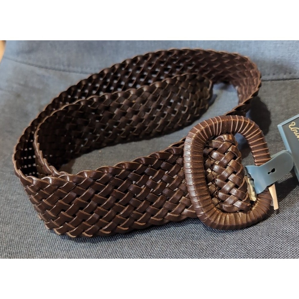 Universal Thread Women's size S Brown Wide Covered Buckle Woven Braided Belt